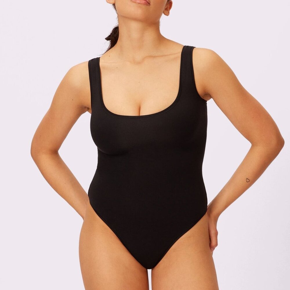 Parade Vintage Fit High-Cut Square Neckline Bodysuit - Size Small